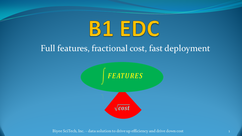 B1 EDC - Full-featured data solution for clinical studies
